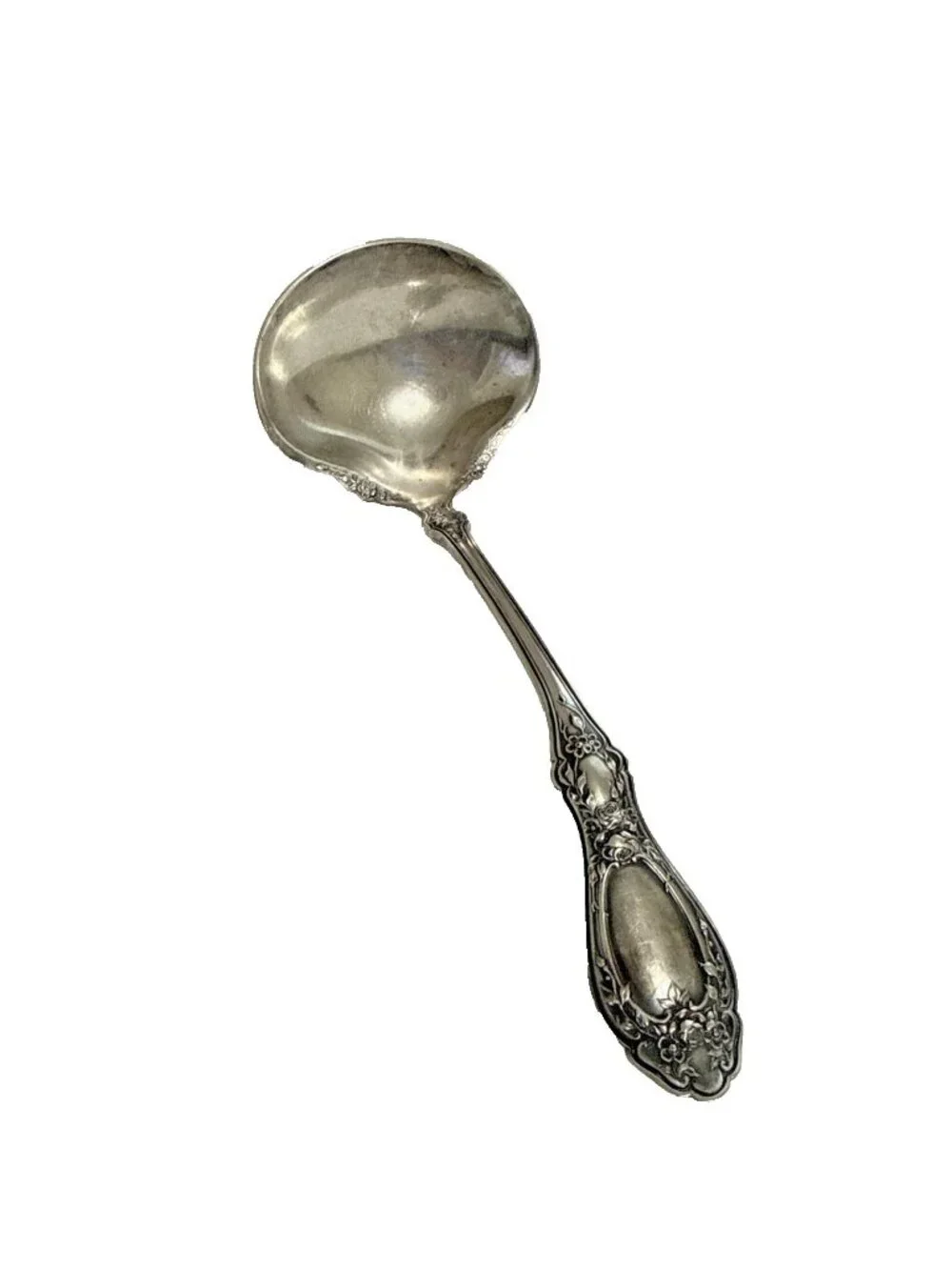 1847 Rogers Bros SHARON Silverplate Solid Gravy Serving Ladle No Mono